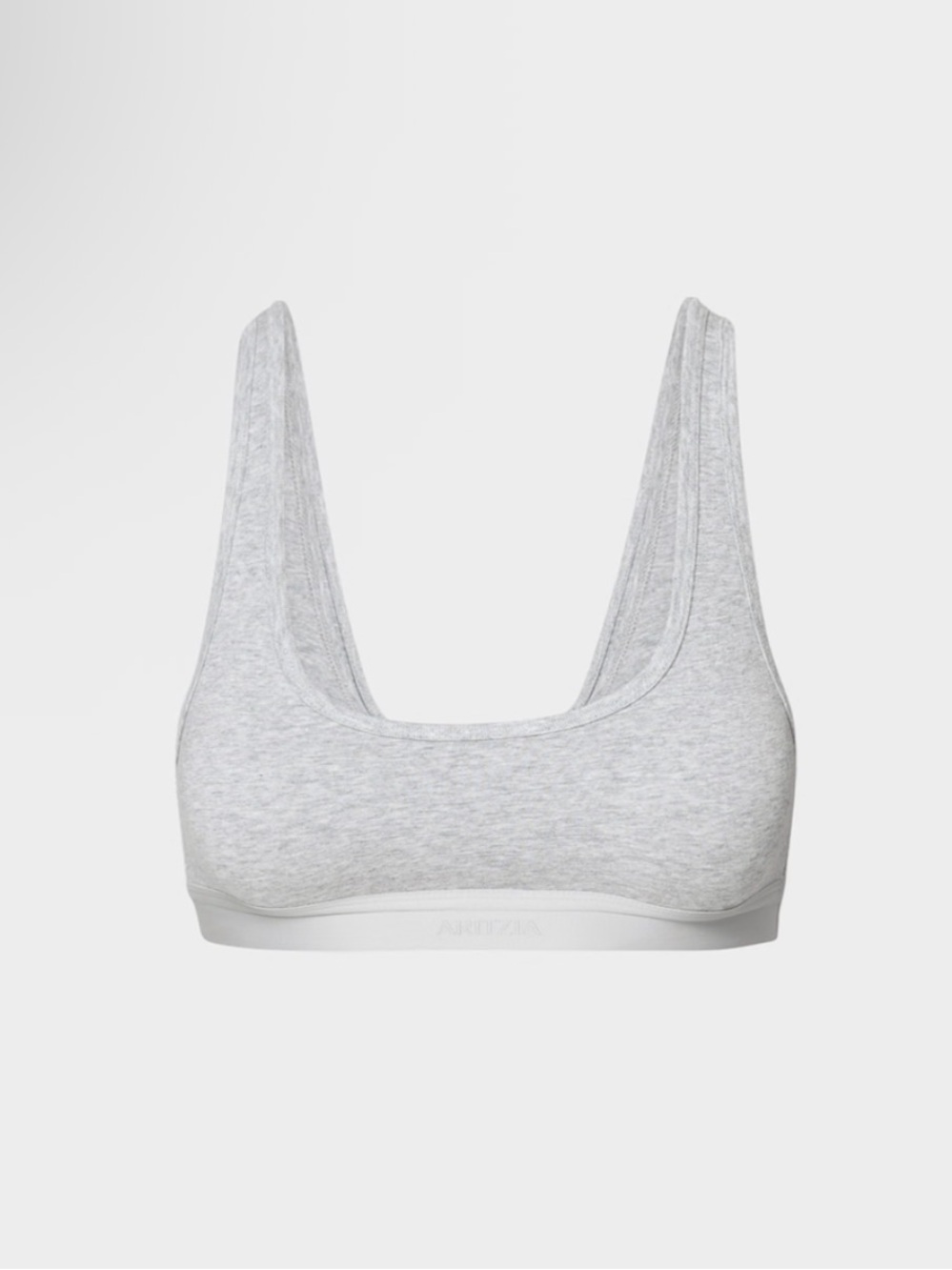 Aritzia Light Gray Scoop Neck Wireless Bralette